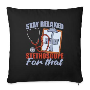 Medical Assistant - Sofa pillowcase 17,3'' x 17,3'' (45 x 45 cm) - black - Front