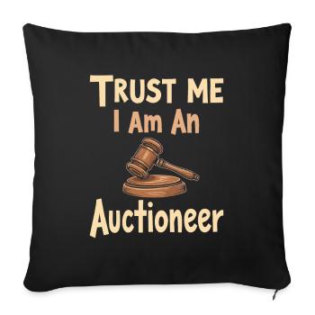 Commissaire-priseur - Housse de coussin décorative 45 x 45 cm - noir - Devant