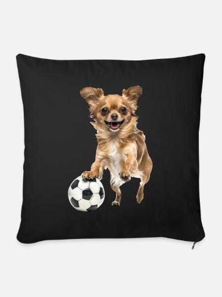 Chihuahua - Housse de coussin décorative 45 x 45 cm - noir