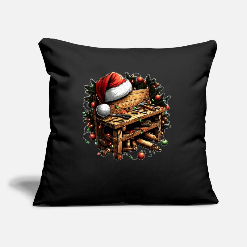 Menuisier Menuiserie Menuiserie Noël Housse de coussin décorative 45 x 45 cm
