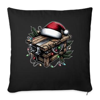 Woodworker Woodworking Carpentry Christmas - Sofa pillowcase 17,3'' x 17,3'' (45 x 45 cm) - black - Front