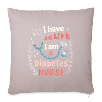 Diabetes Nurse - Sofa pillowcase 17,3'' x 17,3'' (45 x 45 cm) - light taupe - Front