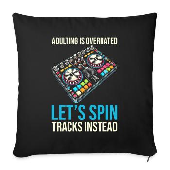 Dj Disc Jockey - Sofa pillowcase 17,3'' x 17,3'' (45 x 45 cm) - black - Front
