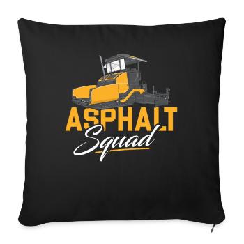Finished squad - Sofa pillowcase 17,3'' x 17,3'' (45 x 45 cm) - black - Front