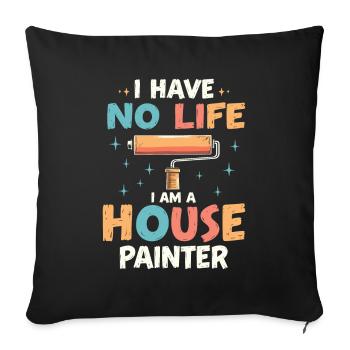 Painter - Sofa pillowcase 17,3'' x 17,3'' (45 x 45 cm) - black - Front