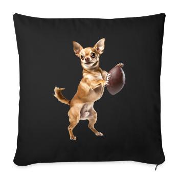 Chihuahua - Housse de coussin décorative 45 x 45 cm - noir - Devant