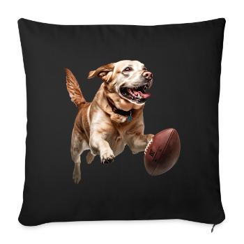 Labrador Retriever - Housse de coussin décorative 45 x 45 cm - noir - Devant