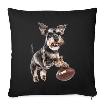 Schnauzer nain - Housse de coussin décorative 45 x 45 cm - noir - Devant