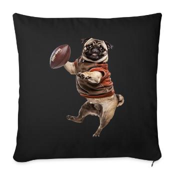 Carlin - Housse de coussin décorative 45 x 45 cm - noir - Devant