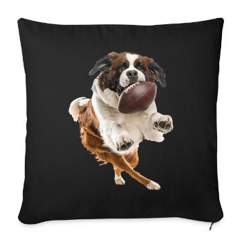 Saint Bernard - Sofa pillowcase 17,3'' x 17,3'' (45 x 45 cm) - black - Front