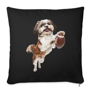 Shih Tzu - Sofa pillowcase 17,3'' x 17,3'' (45 x 45 cm) - black - Front