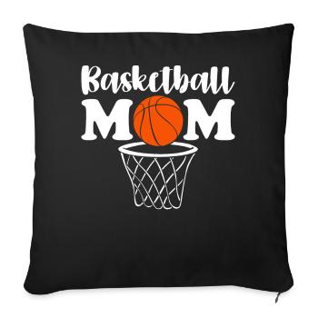 Basketball Mom Mommy - Sofa pillowcase 17,3'' x 17,3'' (45 x 45 cm) - black - Front
