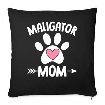 Belgischer Malinois Mama - Sofakissenbezug 45 x 45 cm - Schwarz - Vorne