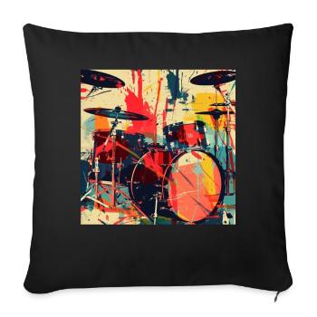 Percussion - Sofa pillowcase 17,3'' x 17,3'' (45 x 45 cm) - black - Front
