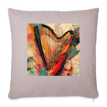 Harp - Sofa pillowcase 17,3'' x 17,3'' (45 x 45 cm) - light taupe - Front