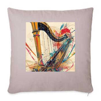 Harp - Sofa pillowcase 17,3'' x 17,3'' (45 x 45 cm) - light taupe - Front
