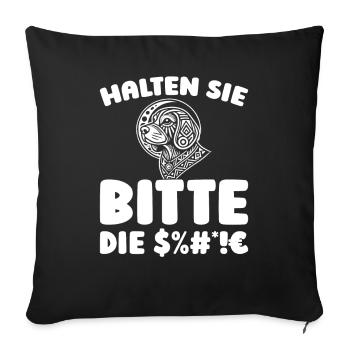 Beagle Please shut up - Sofa pillowcase 17,3'' x 17,3'' (45 x 45 cm) - black - Front