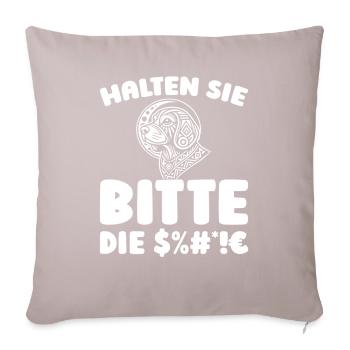Beagle Please shut up - Sofa pillowcase 17,3'' x 17,3'' (45 x 45 cm) - light taupe - Front