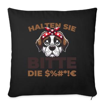 St. Bernards, please shut up - Sofa pillowcase 17,3'' x 17,3'' (45 x 45 cm) - black - Front