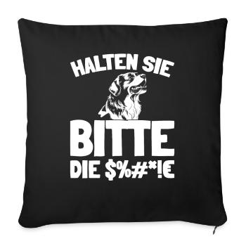 St. Bernards, please shut up - Sofa pillowcase 17,3'' x 17,3'' (45 x 45 cm) - black - Front