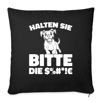 Boxer Chien Boxer Allemand - Housse de coussin décorative 45 x 45 cm - noir - Devant
