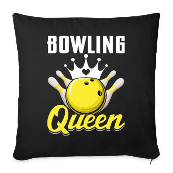 Bowling Queen Bowling Team - Housse de coussin décorative 45 x 45 cm - noir - Devant