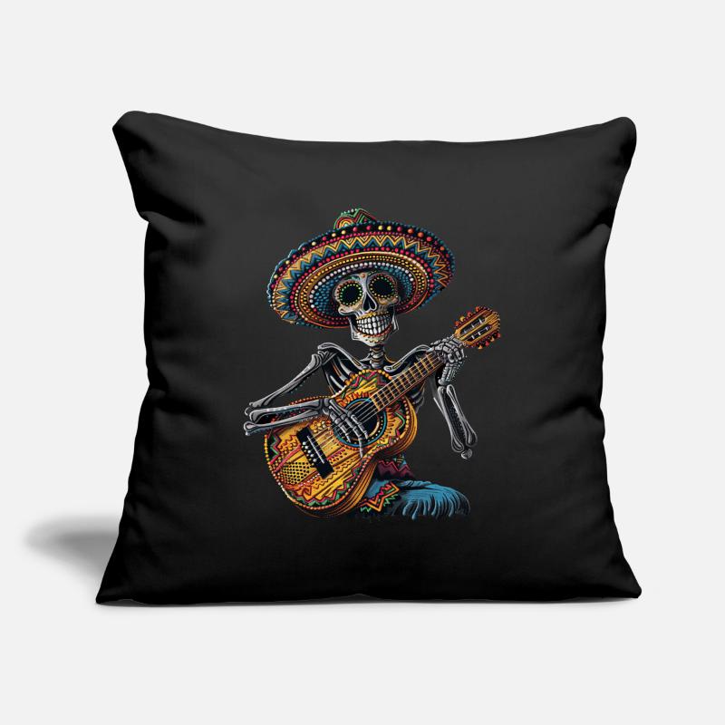 Ukulele Mexican Skeleton Sofa pillowcase 17,3'' x 17,3'' (45 x 45 cm)