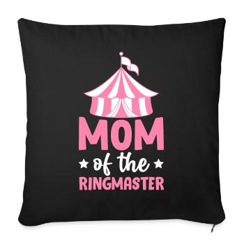 Mère du chef de cirque cirque fête carnaval - Housse de coussin décorative 45 x 45 cm - noir - Devant