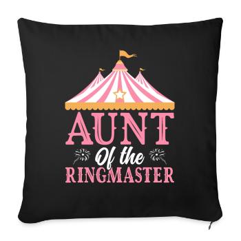Tante du maître de piste Cirque Fête Carnaval - Housse de coussin décorative 45 x 45 cm - noir - Devant