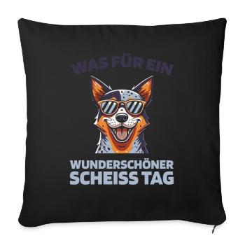 Australischer Rinderhund - Sofakissenbezug 45 x 45 cm - Schwarz - Vorne