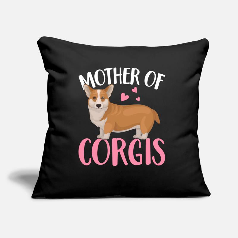 Mutter von Corgis Sofakissenbezug 45 x 45 cm