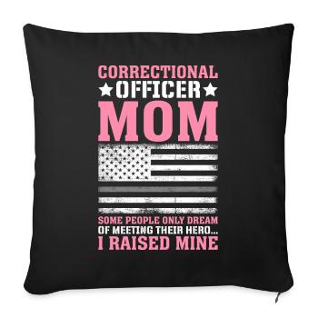 Une agente correctionnelle et une héroïne ont grandi en prison - Housse de coussin décorative 45 x 45 cm - noir - Devant