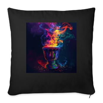 Percussion - Sofa pillowcase 17,3'' x 17,3'' (45 x 45 cm) - black - Front