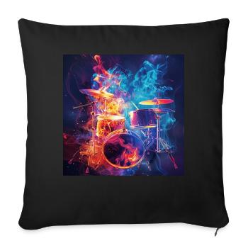 Percussion - Sofa pillowcase 17,3'' x 17,3'' (45 x 45 cm) - black - Front