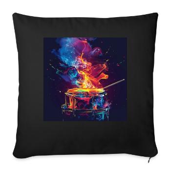 Percussion - Sofa pillowcase 17,3'' x 17,3'' (45 x 45 cm) - black - Front