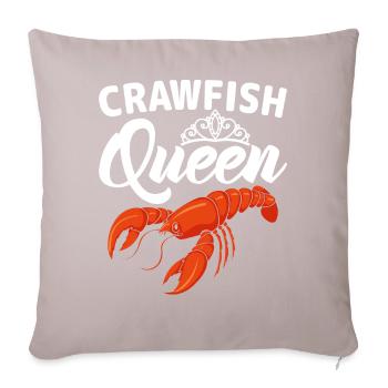 Reine de la langouste cuisinant des écrevisses fruits de mer - Housse de coussin décorative 45 x 45 cm - taupe clair - Devant