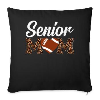 Senior Mom Graduation Graduation Graduate Football - Sofa pillowcase 17,3'' x 17,3'' (45 x 45 cm) - black - Front