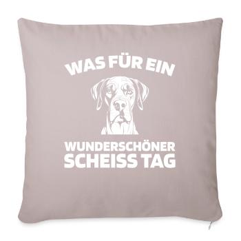 Great Dane, please keep your mouth shut - Sofa pillowcase 17,3'' x 17,3'' (45 x 45 cm) - light taupe - Front