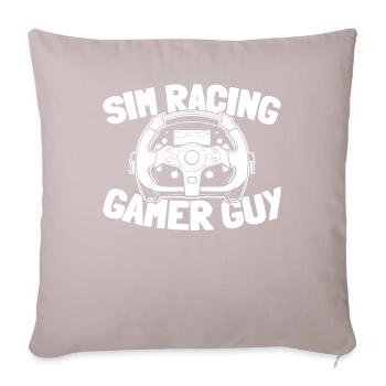 Sim Racing - Sofa pillowcase 17,3'' x 17,3'' (45 x 45 cm) - light taupe - Front