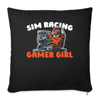Sim Racing - Sofakissenbezug 45 x 45 cm - Schwarz - Vorne