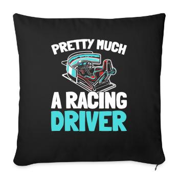 Sim Racing - Sofakissenbezug 45 x 45 cm - Schwarz - Vorne