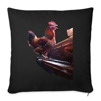 Hahn Piano - Housse de coussin décorative 45 x 45 cm - noir - Devant