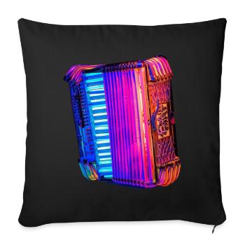 accordéon - Housse de coussin décorative 45 x 45 cm - noir - Devant