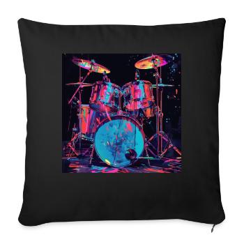 Percussion - Sofa pillowcase 17,3'' x 17,3'' (45 x 45 cm) - black - Front