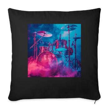 Percussion - Sofa pillowcase 17,3'' x 17,3'' (45 x 45 cm) - black - Front