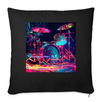 Percussion - Sofa pillowcase 17,3'' x 17,3'' (45 x 45 cm) - black - Front