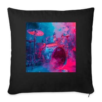 Percussion - Sofa pillowcase 17,3'' x 17,3'' (45 x 45 cm) - black - Front