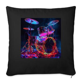 Percussion - Sofa pillowcase 17,3'' x 17,3'' (45 x 45 cm) - black - Front