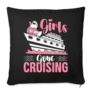 Girls Gone Cruising Cruise Holiday Cruise - Sofa pillowcase 17,3'' x 17,3'' (45 x 45 cm) - black - Front