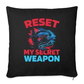Sim Racing - Sofa pillowcase 17,3'' x 17,3'' (45 x 45 cm) - black - Front